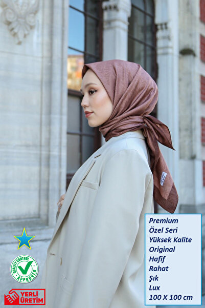 Hint İpek Scarf - Premium Lux Original Monogram Scarf (Silk Voile, High Quality, Lightweight, Comfortable, Stylish, Scarf)