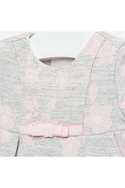 MAYORAL Jacquard Baby Dress with Floral Print