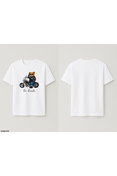 CALKARCOLLECTION Unisex Oversized Rider Bear T-Shirt