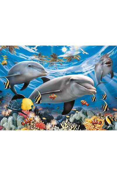 RAVENSBURGER Puzzle Delfini Zambitori, 60 Piese