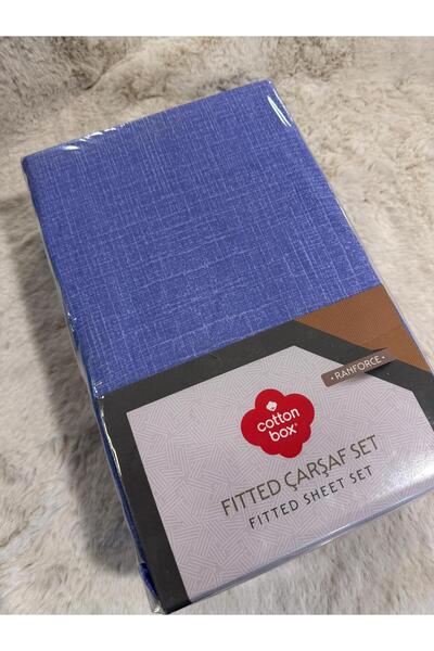 Cotton Box King Size Double Cotton Fitted Elastic Ranforce Sheet Set