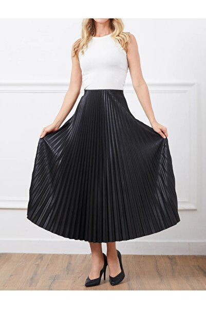 TAŞDELEN AVM ZENNE piliseli etek tesettür lacivert etek, kahverengi etek ,siy...