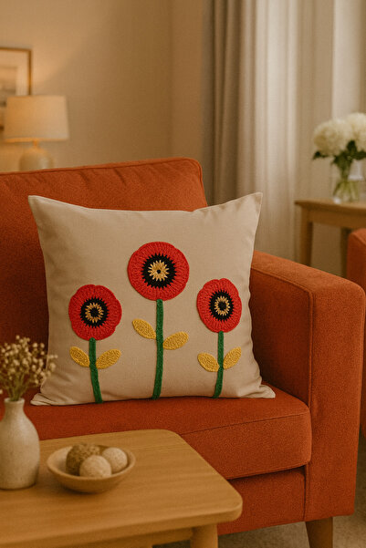 MADE BY ALİSHA Handmade Delicately Detailed Decorative Cushion