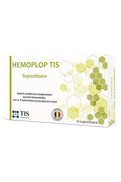 Tis Farmaceutic Hemoplop TIS Propolis Suppositories, 10 pcs -