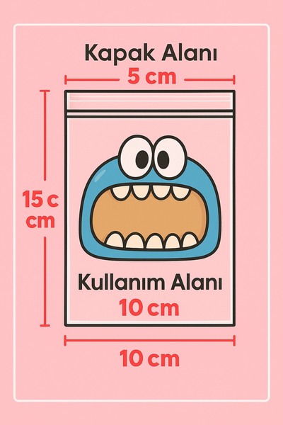 tugce shopping 40 Adet 4 Renkli Bantlı Şeffaf Poşet Saklama Paket Çocuk Okul Mutfak Doğum Günü Parti Sunum