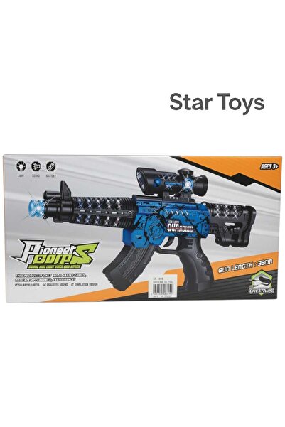 STAR TOYS مسدس أطفال إلكتروني بصوت وإضاءة –