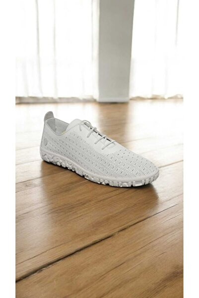 Mammamia 19En72 Genuine Leather Lace-Up Casual Soft Inner Orthopedic Sole Shoes