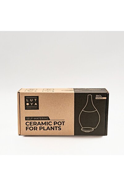 LUTOYA Orange Self-Watering Plant Vessel, Decorative Terracotta, 350 ml