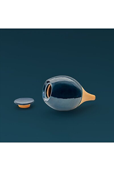 LUTOYA Self-watering plant vase "Night Blue" LUTOYA, decorative ceramic clay, 200 ml