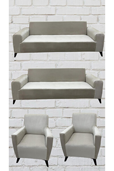 Sahaneev 3+3+1+1 İtalyan Süet Koltuk Örtüsü(BEJ RENK)