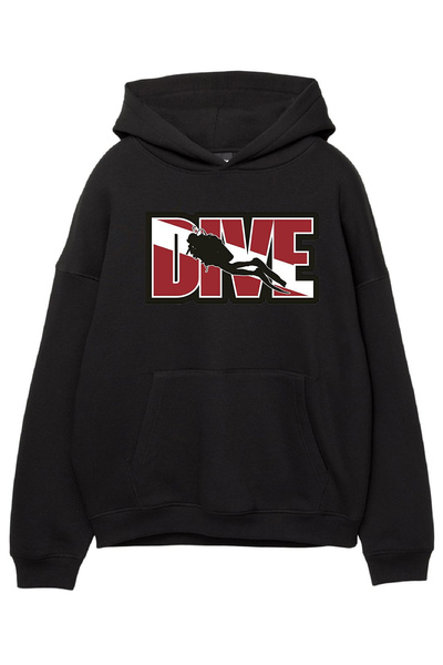 aytok tekstil Cotton Unisex Men Women Hooded Kangaroo Pocket Oversized Sweatshirt Hoodie Diving