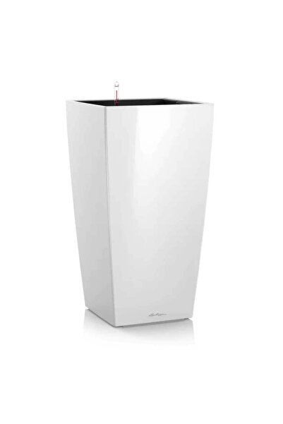 Lechuza Cubico Premium Self-Watering Planter 22, 6 L, Glossy White