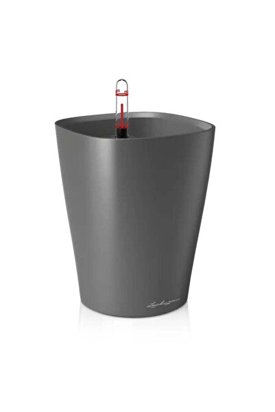 Lechuza Ghiveci cu auto-udare Deltini, 1,2 l, gri lucios, inserție detașabilă