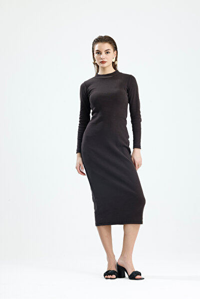 let s shine Half Fisherman Long Sleeve Combed Cotton Dress