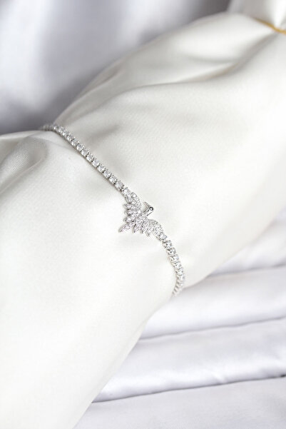 Lisinya Phoenix Model Zircon Stone Silver Color Brass Waterway Women's Bracel...