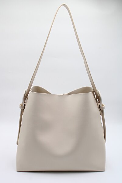 LASSO Women's Black Large Size Soft Leather Inside Suede Magnet Closure Zippered Shopper Bag with Inner Compartment