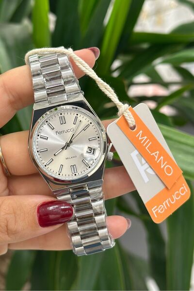 Ferrucci Çelik Kordon Su Geçirmez Garantili Kadın Kol Saati