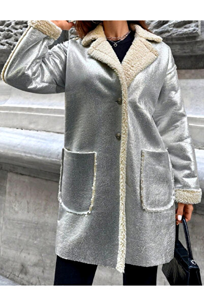 Evendi Oversized coat, Silver
