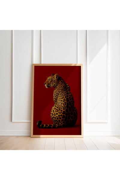 512 STORE Modern Leopar Tekli Seri Çerçevesiz Kuşe Kağıt Poster Ev Dekor Diza...