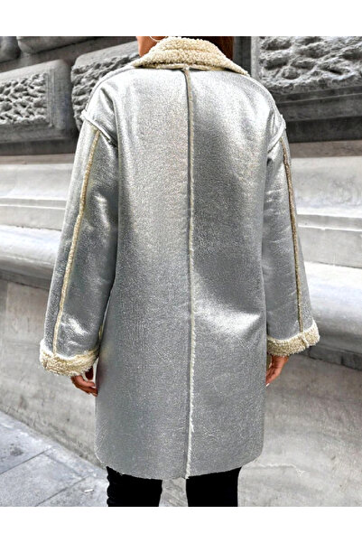 Evendi Oversized coat, Silver