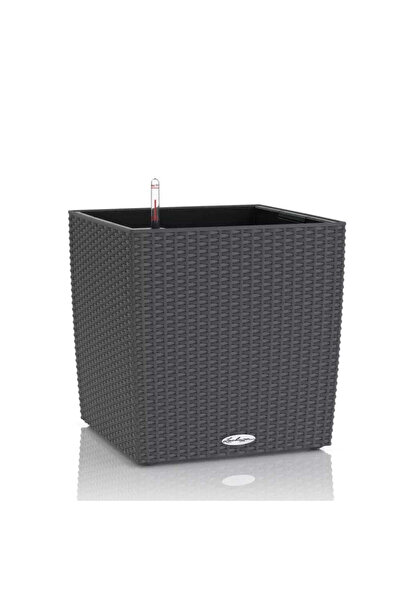 Lechuza Jardinieră cu auto-udare Cube Cottage 30, 12 L, aspect ratan gri