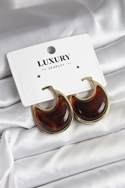 Lisinya Brass Gold Brown Color Vintage Women's Earrings - Tygoo