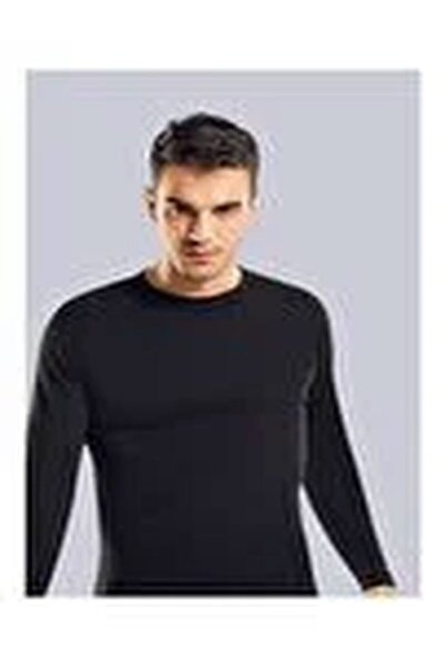 Tutku Elit Erkek Siyah Bisiklet Yaka Uzun Kollu Body Yeni Sezon