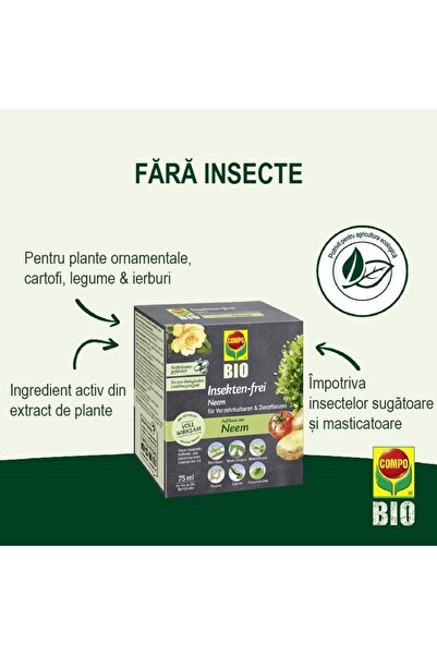 Compo Insecticide for Ornamental Plants, Vegetables and Herbs, 75 ml,