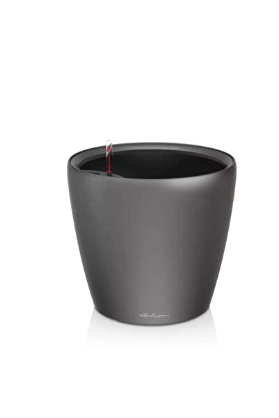 Lechuza Classico Premium 21 LS Self-Watering Planter, 3 L, Matte Grey