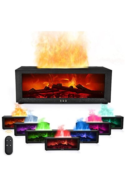 Home Black Camin Essential Oil Diffuser 150ml - 7 Colors, Remote Control, Silent