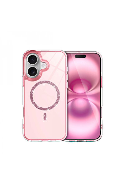 Litae غطاء ليتاتريند آيفون 16 لايف دايموند ماج سيف - وردي