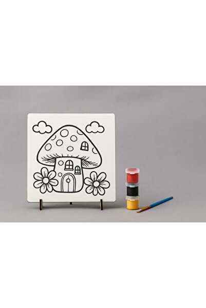 Bebek Özel لوحة خشبية قابلة للطلاء للأطفال مع حامل، موديل 074