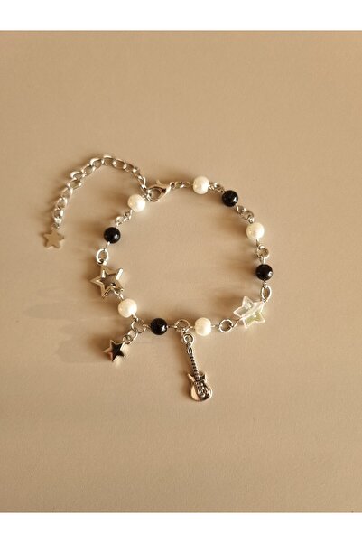 glactuca craft Rockstar Electric Guitar Charm Bracelet Y2K