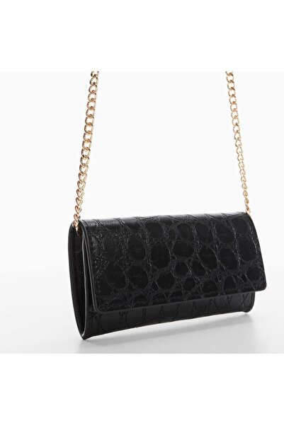 MODİNOVA Mango Crocodile Skin Look Chain Wallet