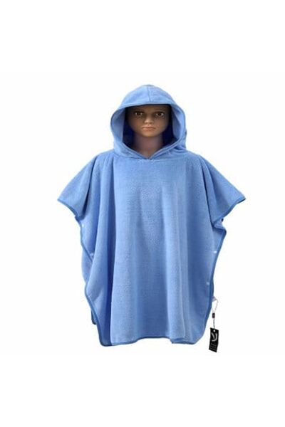 Reiashn Jumana children's robe with buttons, size 3/4 years, blue color