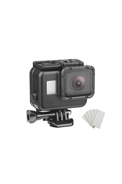 XTW Carcasă de protecție subacvatică pentru GoPro Hero 5/6/7 (neagră) cu 6 benzi anti-aburire