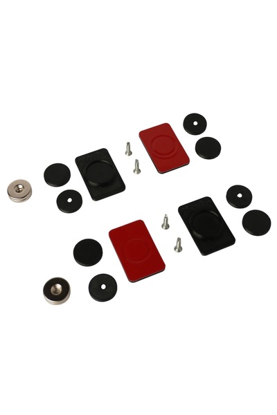 3dFactory Set suporturi magnetice placute numar inmatriculare auto Invizibil - 4 bucati (fata + spate), negru