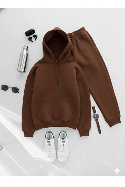 NİCE Мъжки 3-слоен комплект спортен екип с голям размер - комплект от горна и долна част