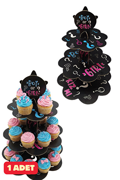 Baloncu Dede Kek Standı Baby Kızmı Erkekmi Shower Parti Cinsiyet Belirleme Ci...