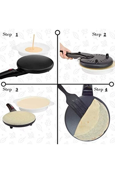 GARDEON Electric Non Stick Pancake Frying Pan 20cm 600W with Stand and Bowl, Easy Cleaning