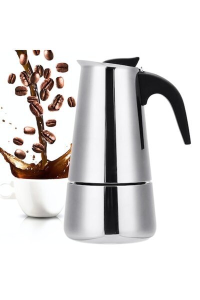OEM Stovetop Moka Coffee Maker, Stainless Steel, 600 ml (12 cups), Italian design