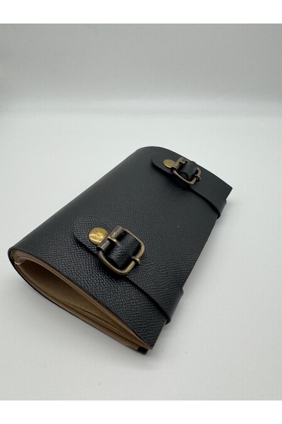 LAYDA Faux Leather Raw Model Notepad Black