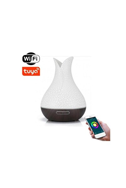 Home Smart aroma diffuser, BOT, B5, white and dark brown wood, 400 ml
