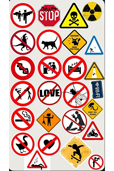 BENİMSER REKLAM مجموعة ملصقات تحذيرية للجهد العالي