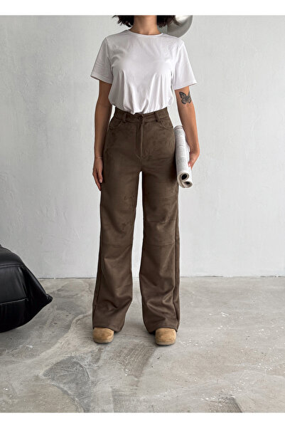 MAİMODA Kadın Süet Baggy Pantolon