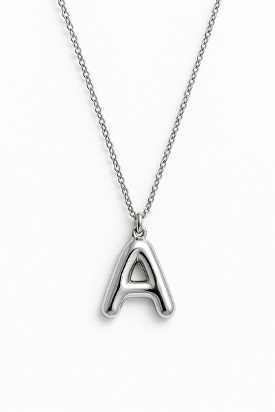 AFRODİTGOLDBUJİTERİ Silver Letter a Necklace