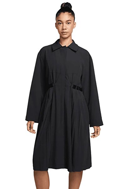 Nike Women's Trench Coat 24.7 Perfectstretch Dri-Fit Women's Trench Coat with Loose Fit Black Trench Coat