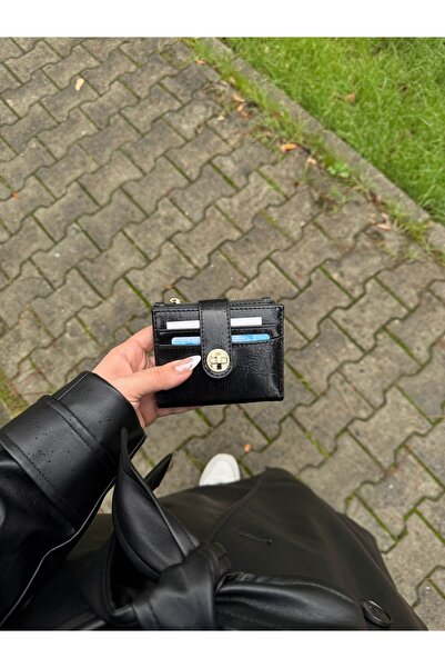 Moda Sekiz Women's Patent Leather Faux Leather 10 Compartment Wallet