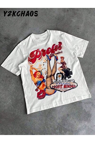 MAYDAY CULTURE Λευκό Unisex Γυναικείο Ανδρικό T-shirt Vintage T-shirt Oversize