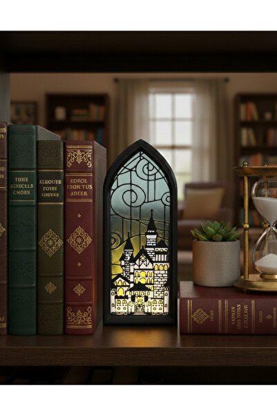 Heroicrafts Studio Şato Tasarımlı Işıklı Kitap Tutucu - PLA Fantasy Book Nook...